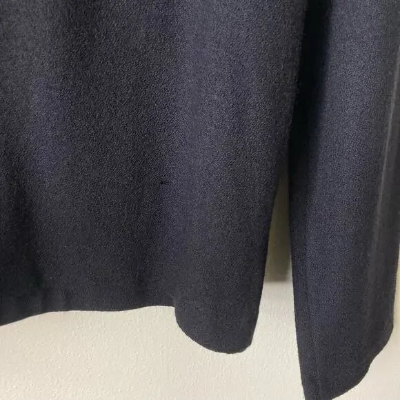 Eileen Fisher 100% Wool Zip Up Jacket Large in Black - Picture 10 of 10